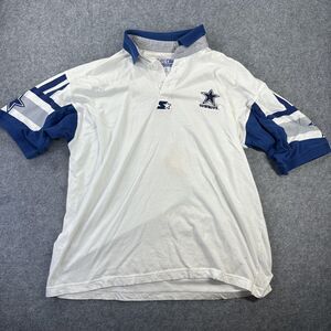 Vintage Dallas Cowboys Shirt Polo Mens XL NFL Football Starter 90s Stains